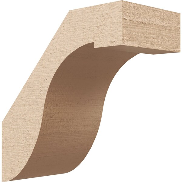 Ekena Millwork 5-inch W x 10-inch D x 10-inch H Del Monte Rough Cedar Woodgrain TimberThane Knee Brace, Primed BRCUR05X10X10DELRCPR - main